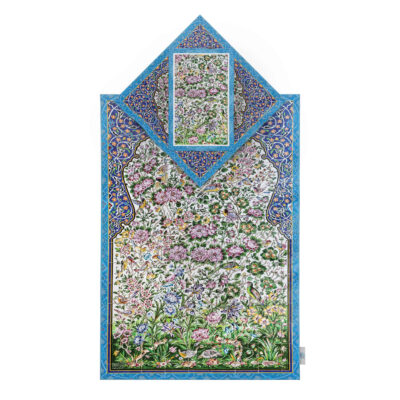 Tapis de Prière Islamique en Velours avec Motif Carreaux Persans