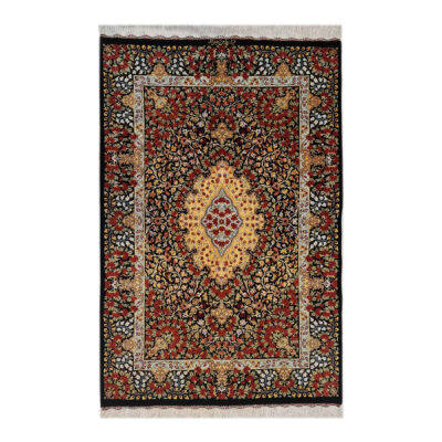 Tapis de prière persan en soie authentique noué à la main et luxueux Sajada Rahimi