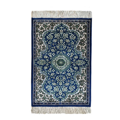 Tapis de prière persan en soie authentique noué à la main et luxueux Sajada Toranji