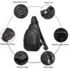 Sac bandoulière en cuir avec doublure en polyester coton
