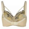 Ensemble de lingerie soutien-gorge en dentelle & string brodé avec bretelles réglables
