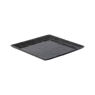 Ensemble d’Assiettes en Mélamine, Compatible Micro-ondes, Forme Carrée, Pack de 3