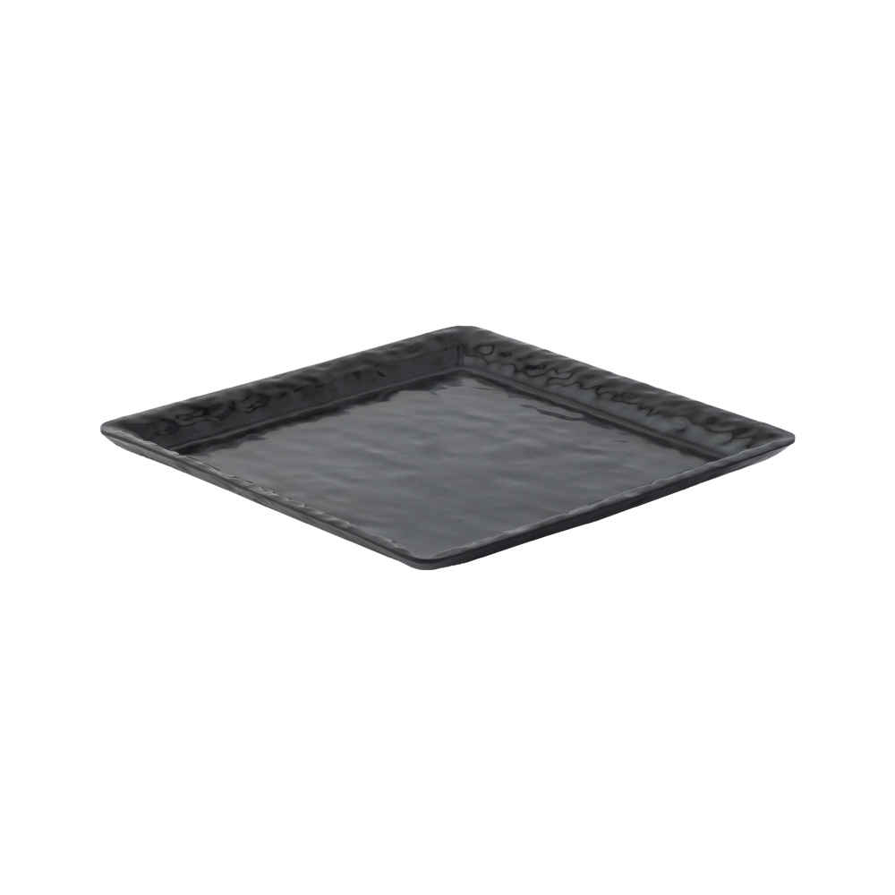 Ensemble d'Assiettes en Mélamine, Compatible Micro-ondes, Forme Carrée, Pack de 3