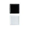Ensemble d'Assiettes en Mélamine, Compatible Micro-ondes, Forme Carrée, Pack de 3