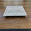 Ensemble d'Assiettes en Mélamine, Forme Carrée avec Design Marbré, Pack de 3