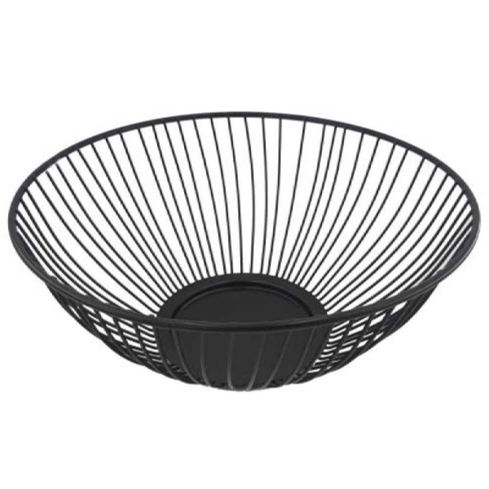 Panier à fruits en fil métallique chic, forme ronde