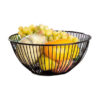 Panier à fruits en fil métallique chic, forme ronde
