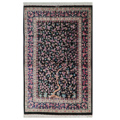 Tapis persan noué à la main chef-d’œuvre Zanjan floral Behesht