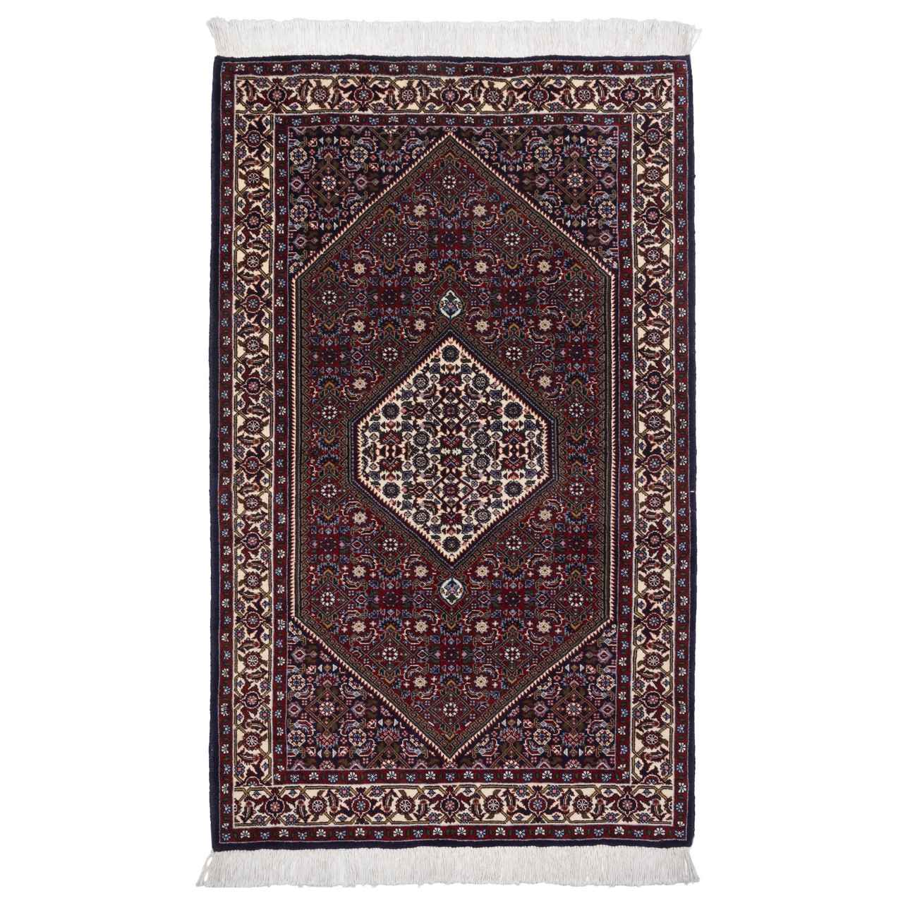 Tapis persan noué à la main chef-d'œuvre Zanjan en coton et laine Sara