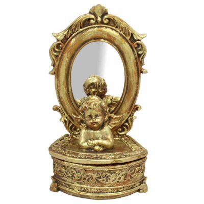 Boîte à bijoux en polyester avec design miroir modèle Raha