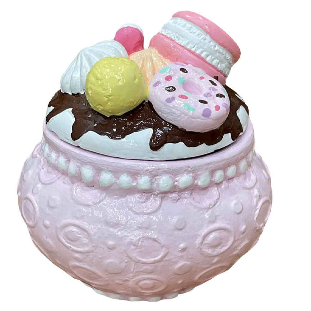 Boîte à bijoux en polyester avec design gourmand modèle Macaron