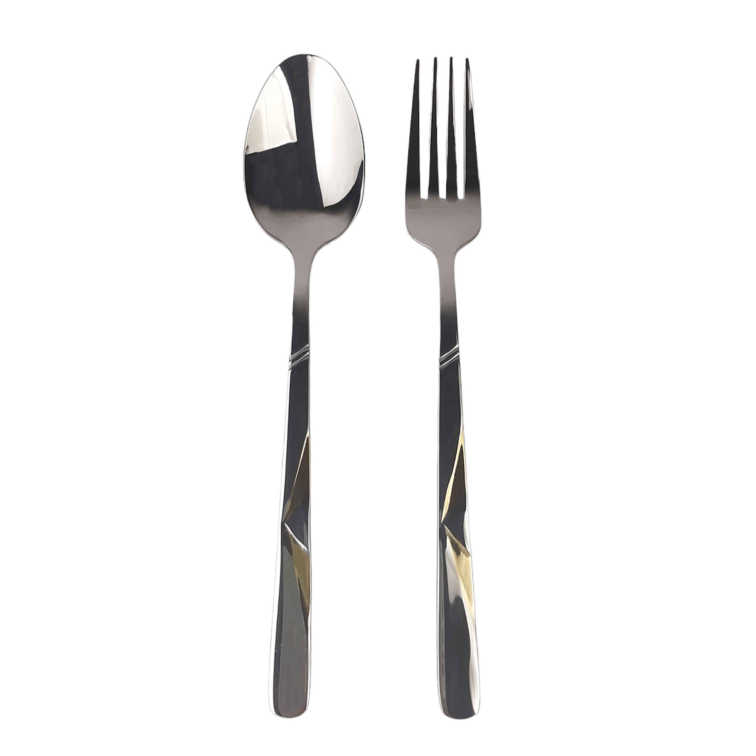Ensemble de Couverts Cuillères et Fourchettes Design Doré 12 Pièces