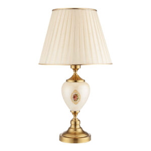Lampe de table avec abat-jour conique en tissu – modèle Alisa