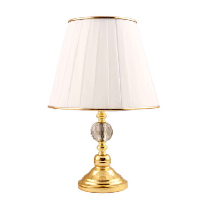 Lampe de table avec abat-jour conique en tissu – modèle Dlt