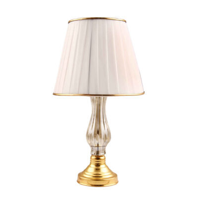 Lampe de table avec abat-jour conique en tissu – modèle Elis