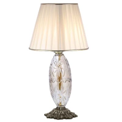 Lampe de table avec abat-jour conique en tissu – modèle Nasim