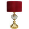 Lampe de table avec abat-jour tambour en tissu – modèle Daian