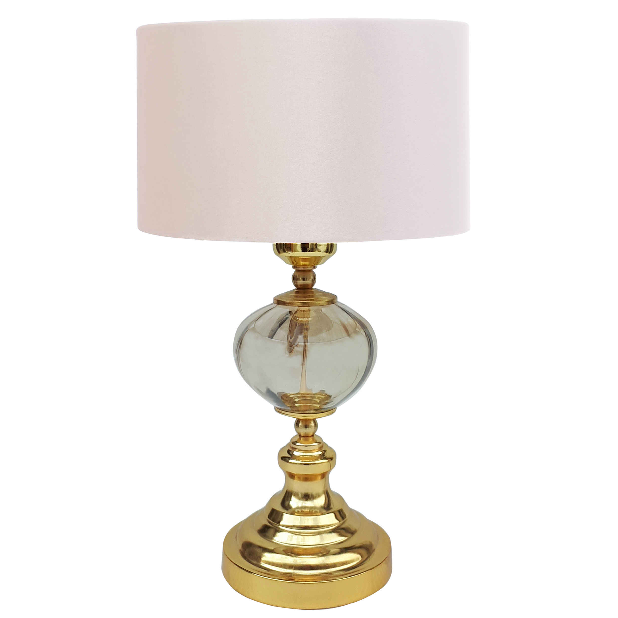 Lampe de table avec abat-jour tambour en tissu – modèle Daian