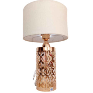 Lampe de table avec abat-jour tambour en tissu – modèle Laser