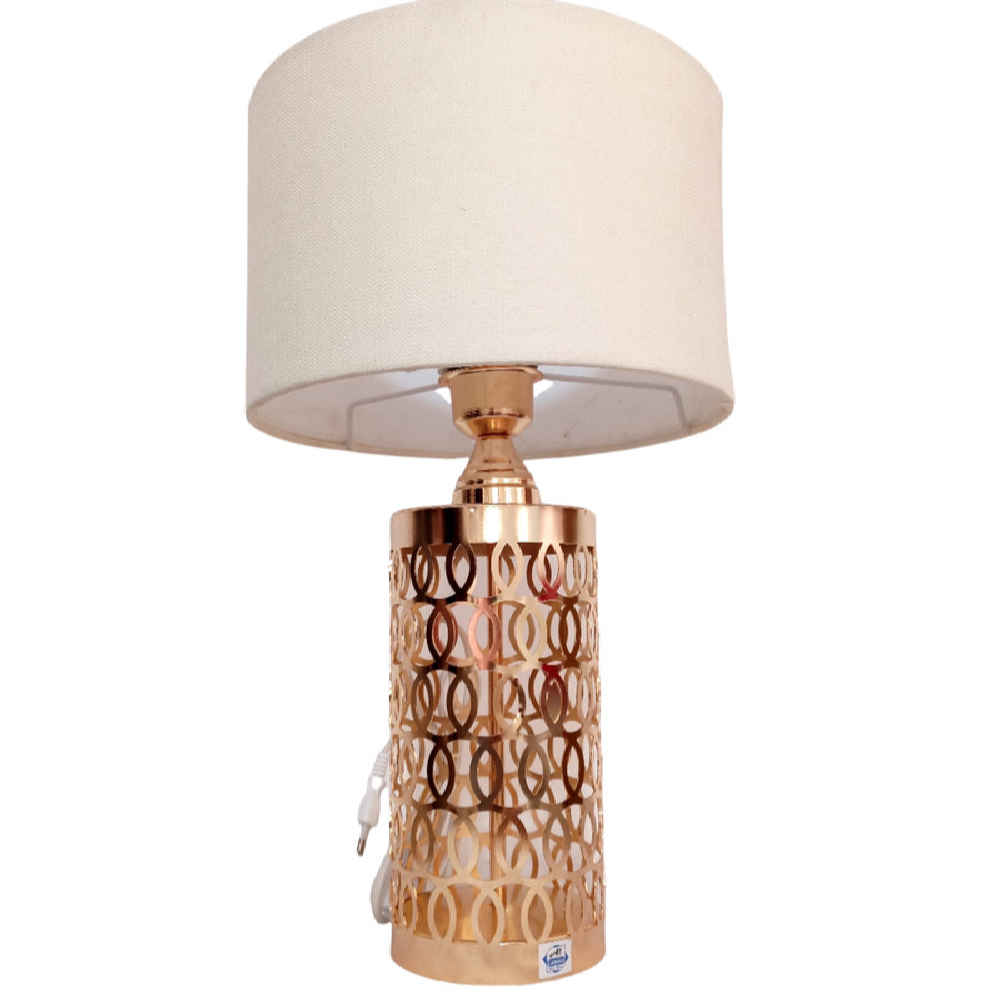 Lampe de table avec abat-jour tambour en tissu – modèle Laser