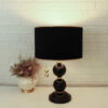 Lampe de table avec abat-jour tambour en tissu – modèle Orb