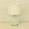 Lampe de table avec abat-jour tambour en tissu – modèle Orb Aserin