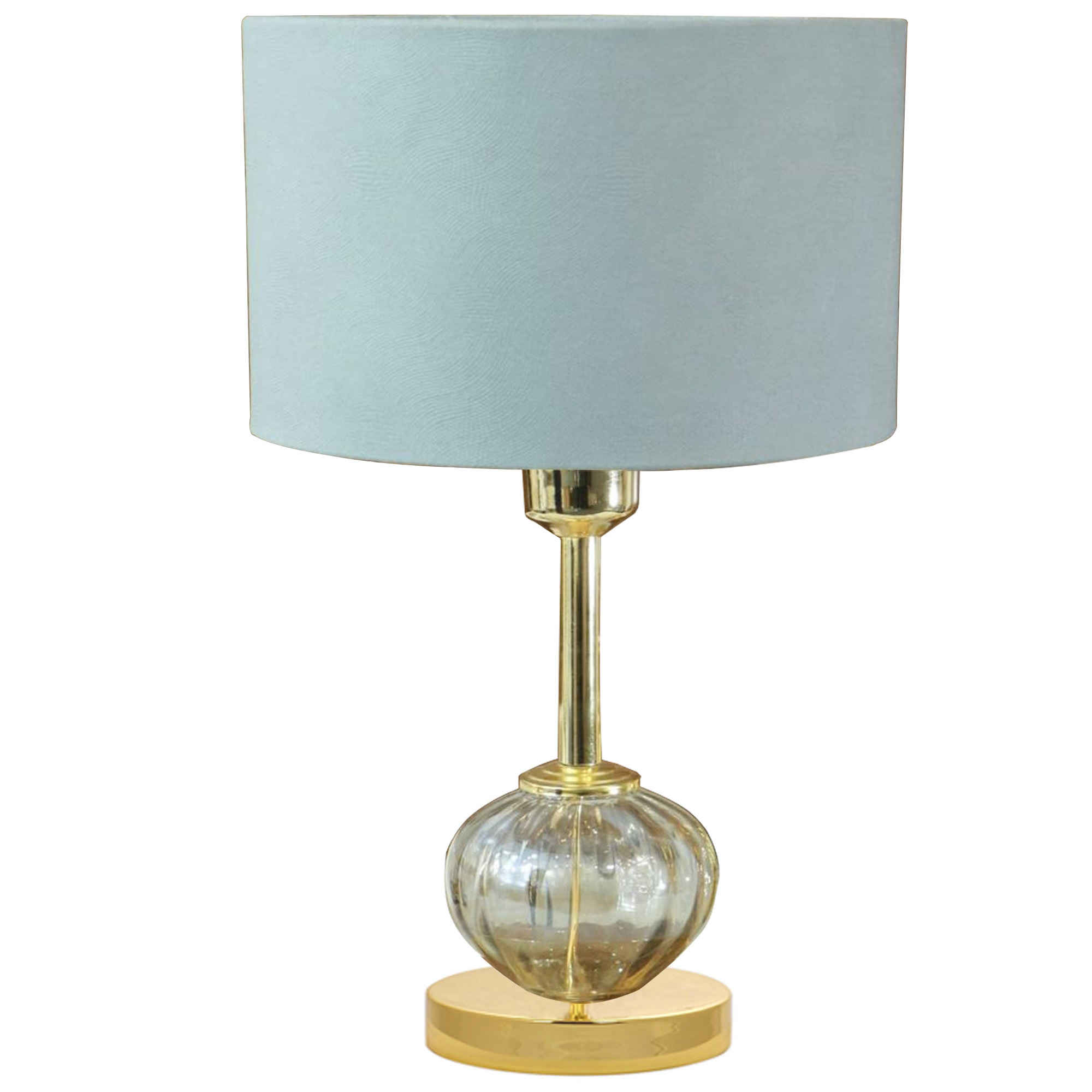 Lampe de table avec abat-jour tambour en tissu – modèle Shayan