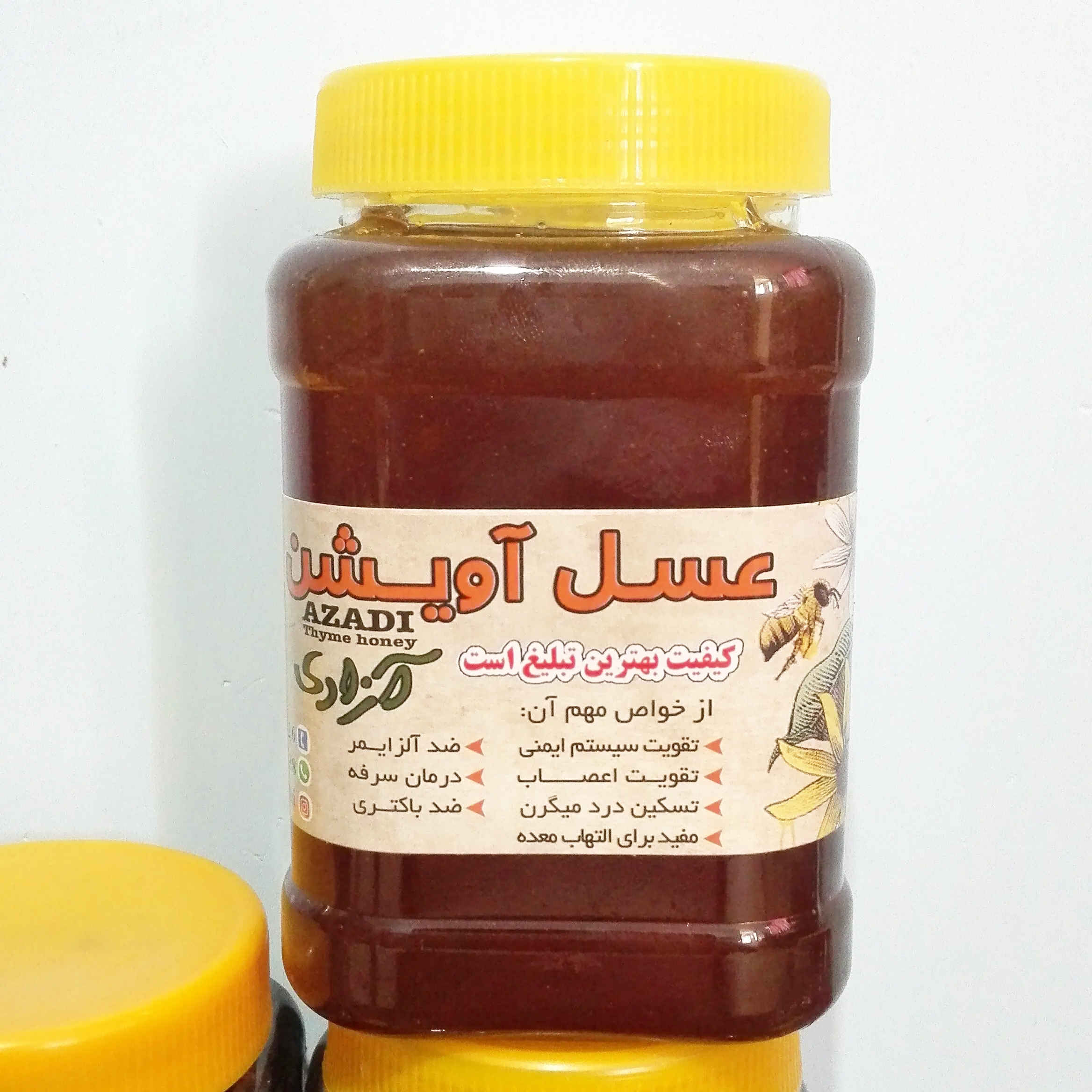 Miel de Thym Iranian – Un Goût Unique des Prairies (1000 gr)