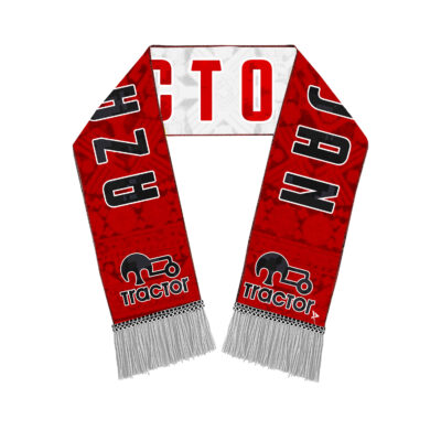 Tractor Football Club Logo Fan Scarf – Red & White
