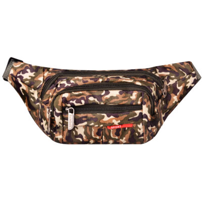 Sac banane en toile camouflage avec 3 poches – Pratique pour le transport quotidien