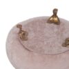 Boîte à bijoux en velours avec poignée fleur chic
