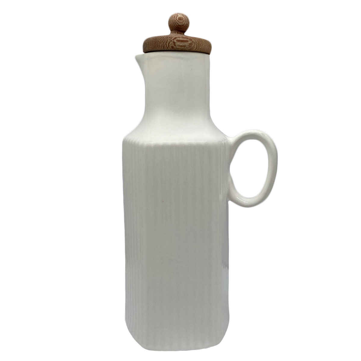 Bouteille Distributrice d'Huile en Céramique Blanche pour Cuisines Domestiques et de Restaurant