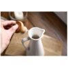 Bouteille Distributrice d'Huile en Céramique Blanche avec Couvercle, Capacité 800ml