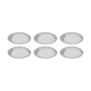 Ensemble d’Assiettes en Mélamine Blanches, Résistantes aux Casse pour Usage Quotidien, Pack de 6