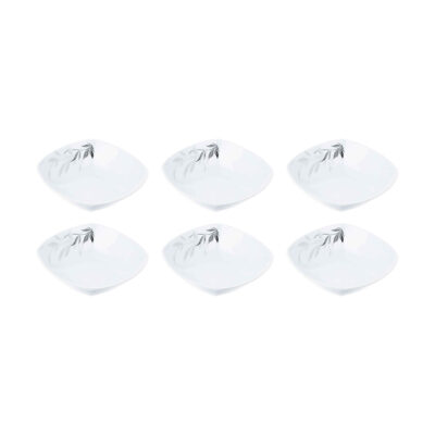 Ensemble de Bols de Vaisselle en Mélamine Blanc, Lavable au Lave-vaisselle – Modèle Kasra (Ensemble de 6)