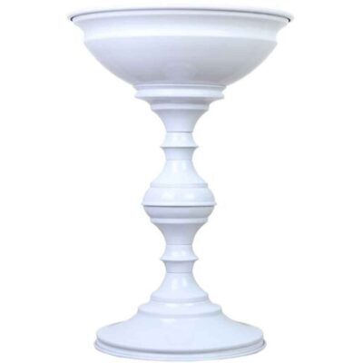 Présentoir de Sol en Métal Blanc pour Bols – Noix et Épices