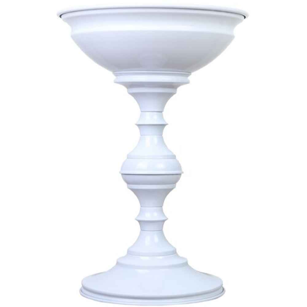 Présentoir de Sol en Métal Blanc pour Bols – Noix et Épices