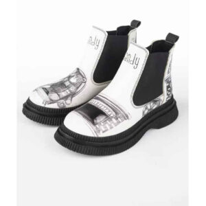 Bottines Chelsea Imprimé Graffiti – Cuir Synthétique pour Femmes