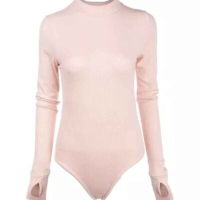 Body rose avec trous pour les pouces pour femmes Raha