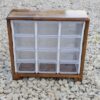 Boîte en bois élégante – Solution de rangement stylée avec 12 tiroirs en plastique