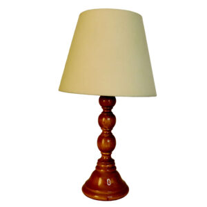 Lampe de table en bois avec abat-jour en tissu – modèle Chic