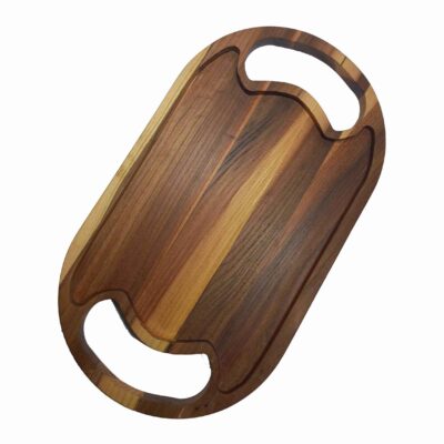 Plateau ovale léger en bois – Modèle Raha | Idéal pour les en-cas