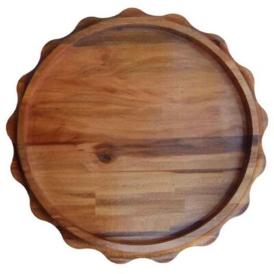 Plateau de service en bois avec bordure – Parfait pour le thé ou les en-cas