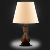 Lampe de table en bois avec abat-jour en tissu – modèle Chobi