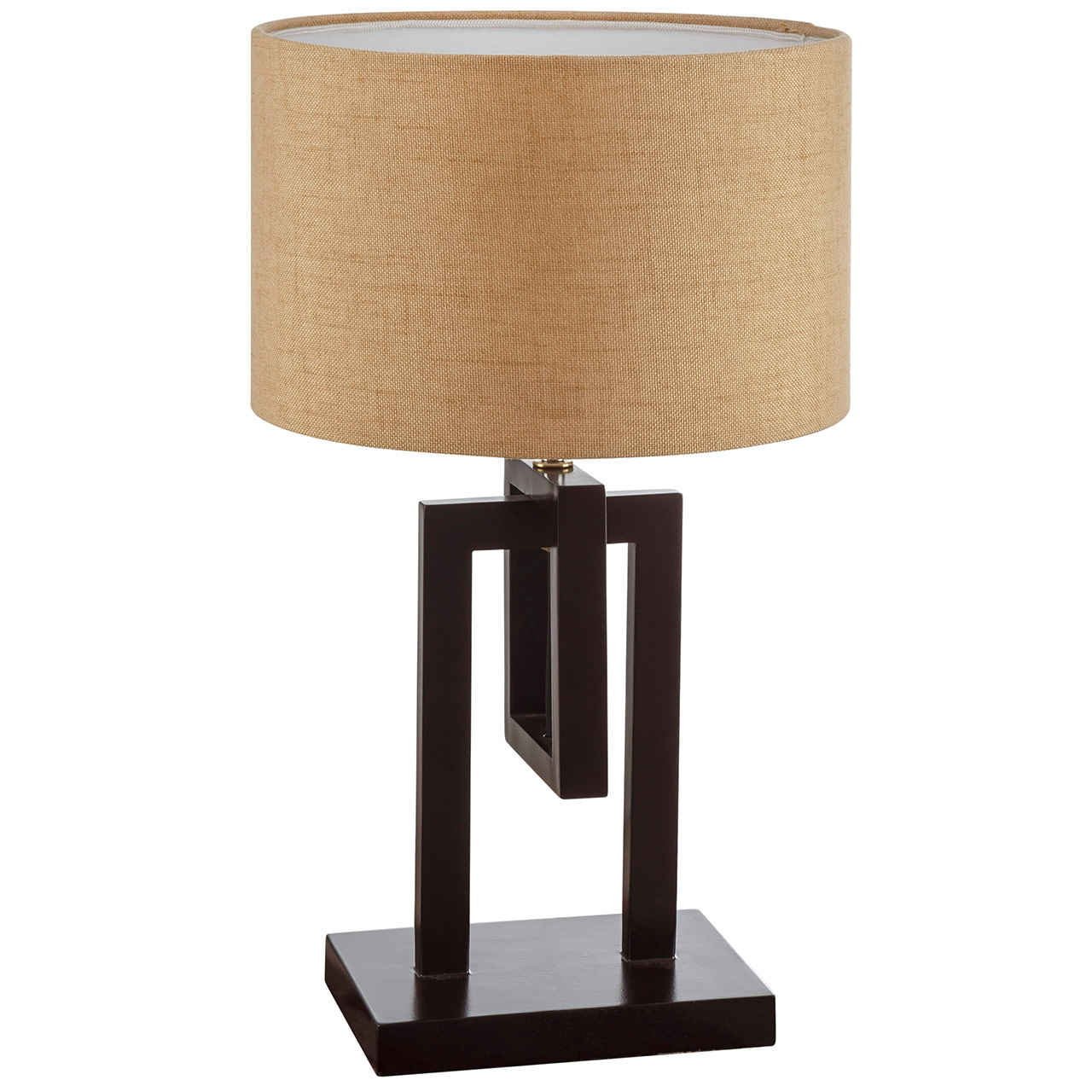 Lampe de table en bois avec abat-jour en tissu – modèle Nour