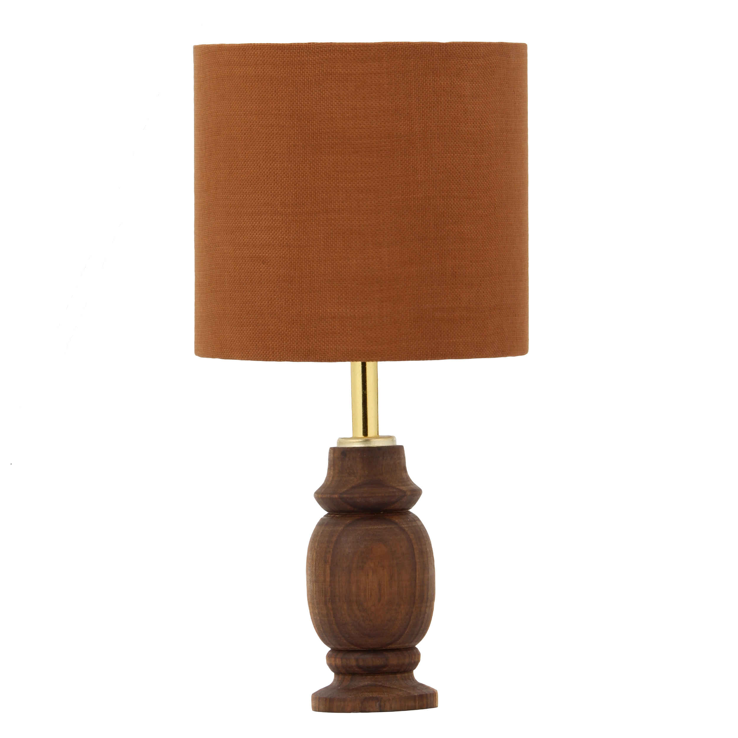 Lampe de table en bois avec abat-jour en tissu – modèle Ziba