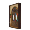 Porte-clés mural en bois persan fait main avec design de cottage traditionnel