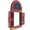 Porte-clés mural en bois persan fait main avec style traditionnel en magenta
