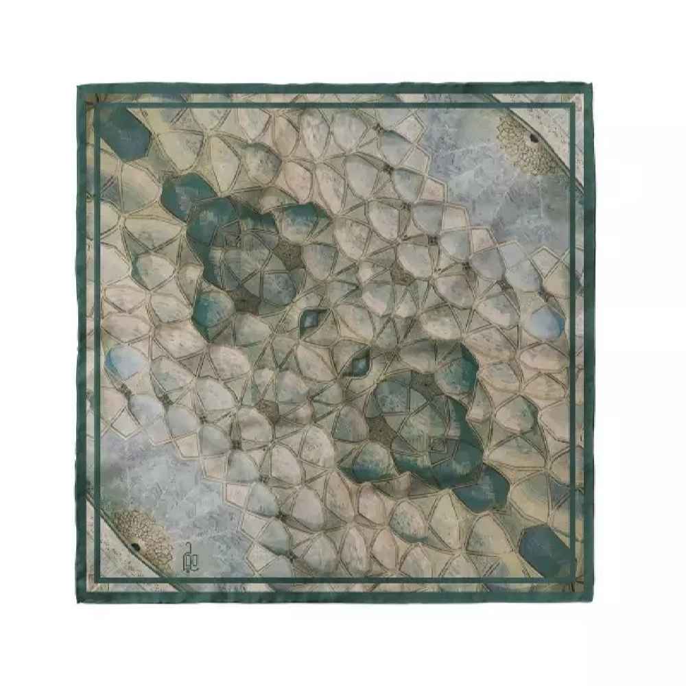 Foulard Miniature Imprimé pour Femme - Reflet Artistique de la Beauté de la Mosquée Jamé