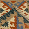Tapis Kilim en laine persane authentique tissé à la main en Fars Qashqai Vert